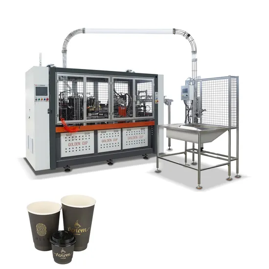 Hochgeschwindigkeitsmaschine zur Herstellung von Kaffeetassen und Pappbechern mit Inspektionssystem und Verpackung